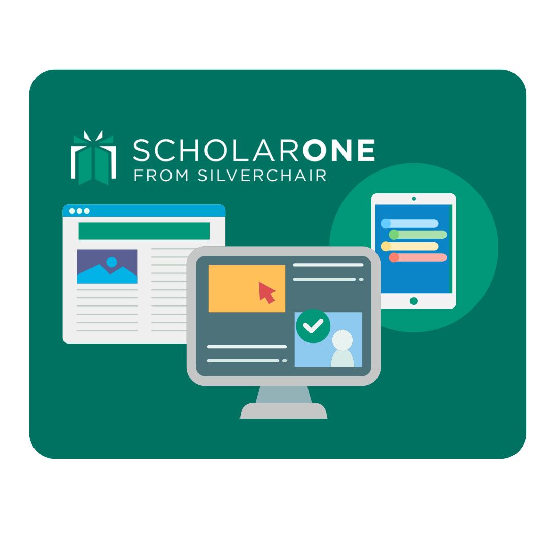 ScholarOne logo and screen graphics