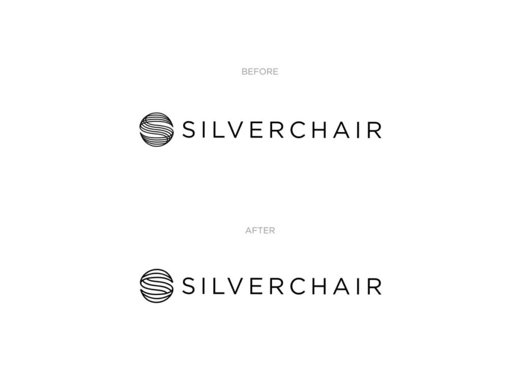 Before and after of the SC logo